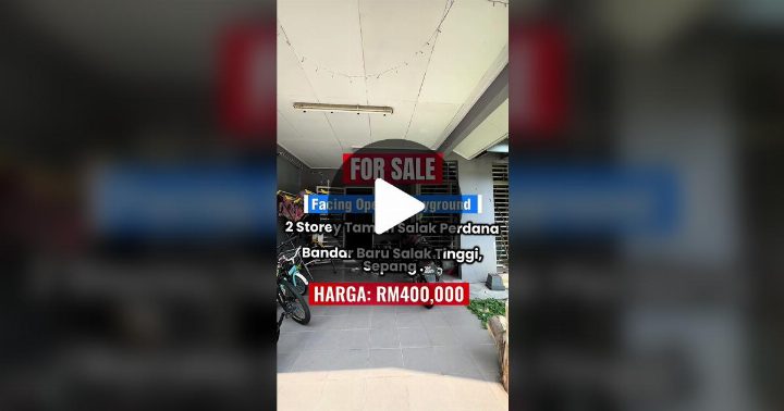[FACING OPEN] Rumah Teres 2 Tingkat Murah Taman Salak Perdana Sepang – RM400K Nett