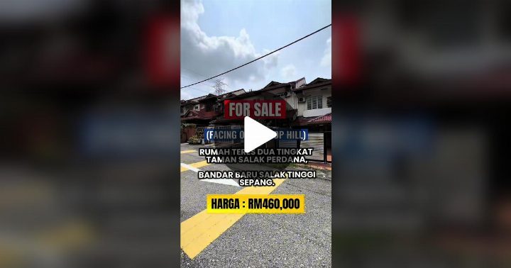 Stres Cari Rumah Murah? Ini Teres 2 Tingkat Facing Open di Taman Salak Perdana, Sepang – RM90K Bawah Market Value! (Bebas Banjir & Siap Kabinet Dapur)